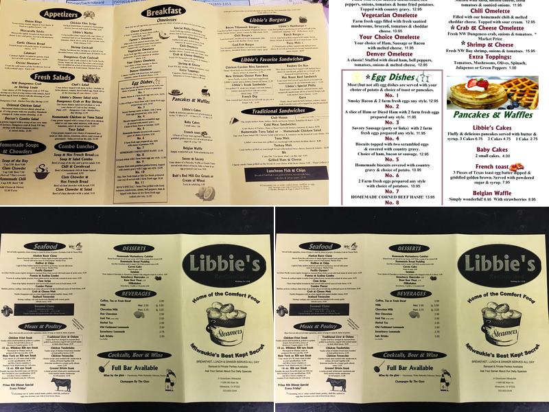 Libbie's Restaurant Menu