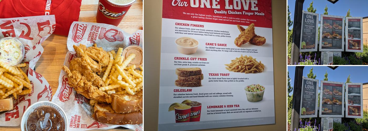 Raising Cane's Chicken Fingers Menu