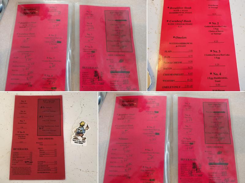 Tex's Cafe Menu