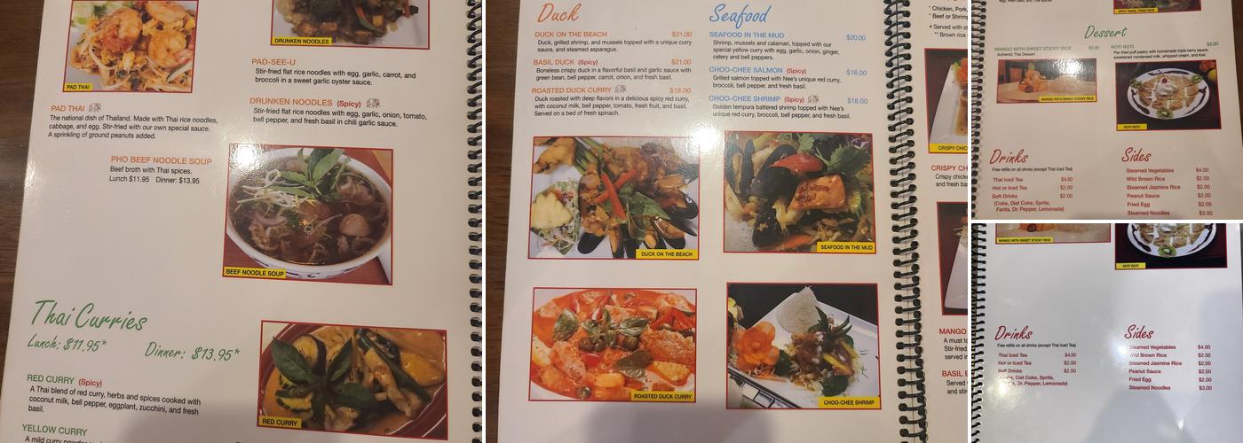 Suwannee Thai Cuisine Menu
