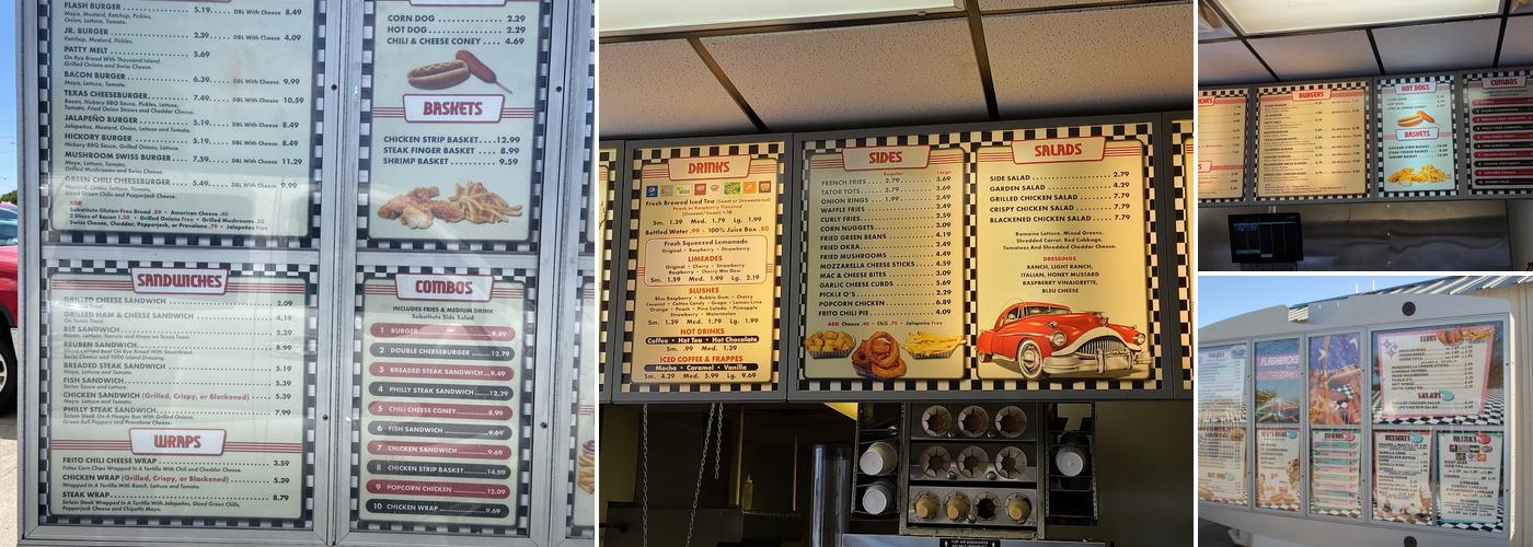 Flashbacks Diner Menu