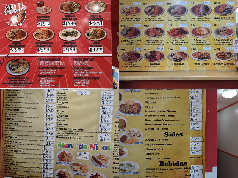 LA ESTRELLA Menu