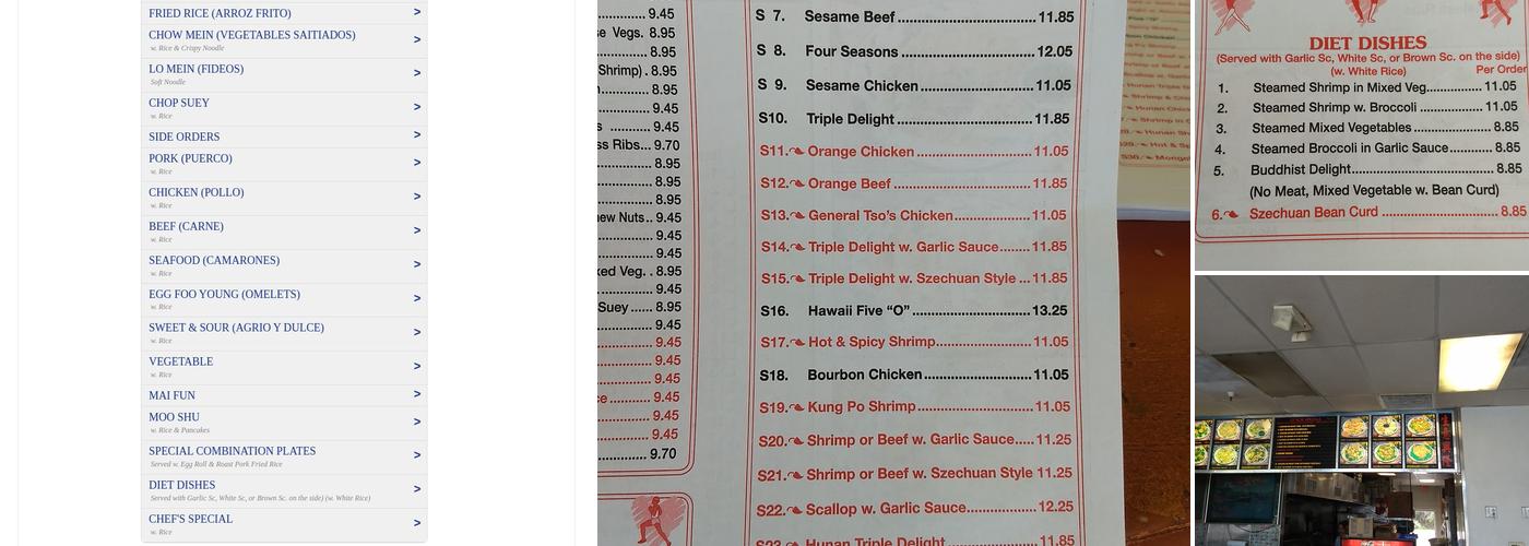 China Garden III Menu