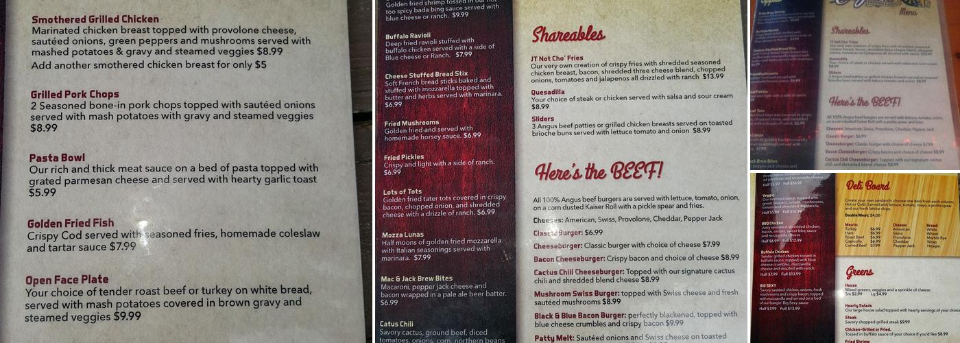 EmJay's Tavern & Grill Menu