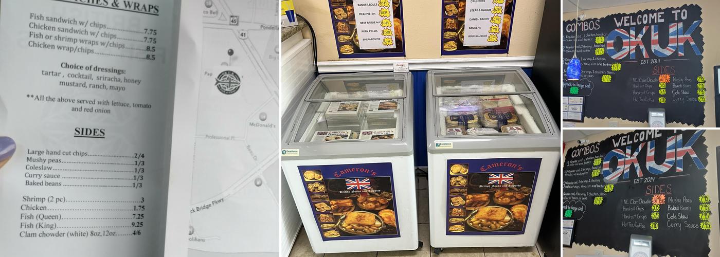 OK UK Fish-n-Chips Menu