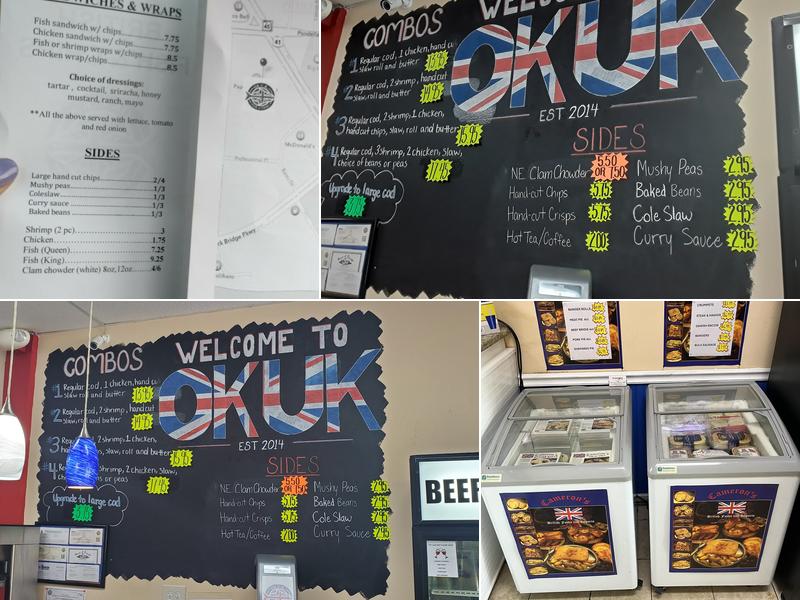 OK UK Fish-n-Chips Menu