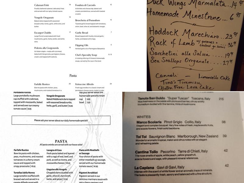 Ristorante Fabio Menu