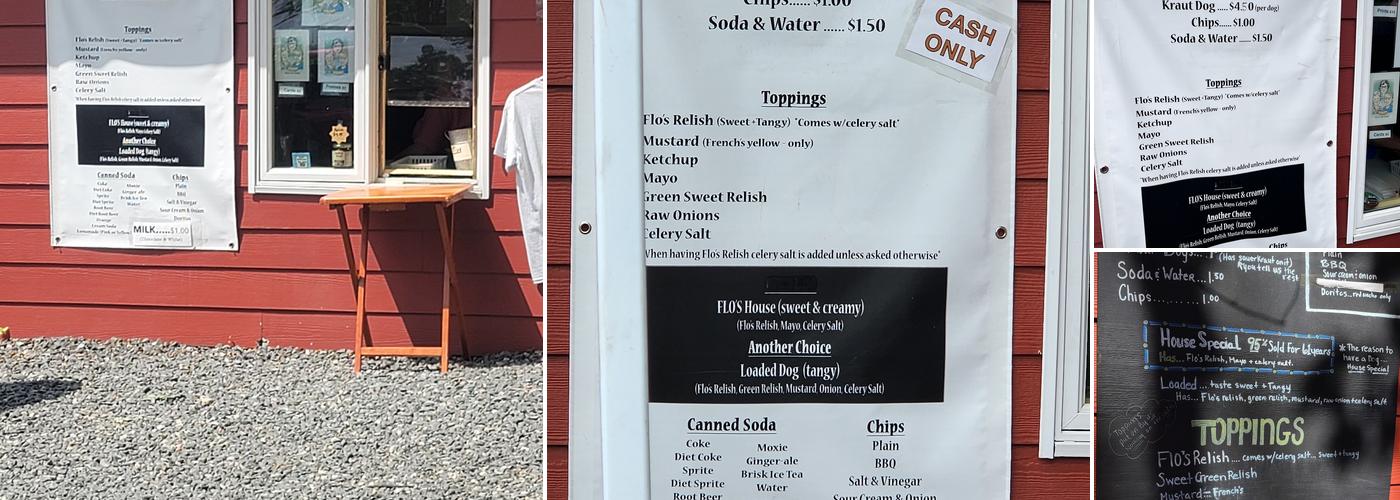 Flo's Hot Dogs Menu