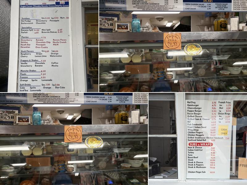 York Beach Dairy Bar Menu