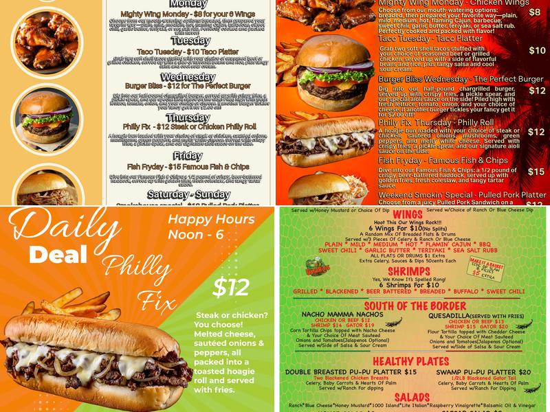 GatorBites Tail & Ale Menu