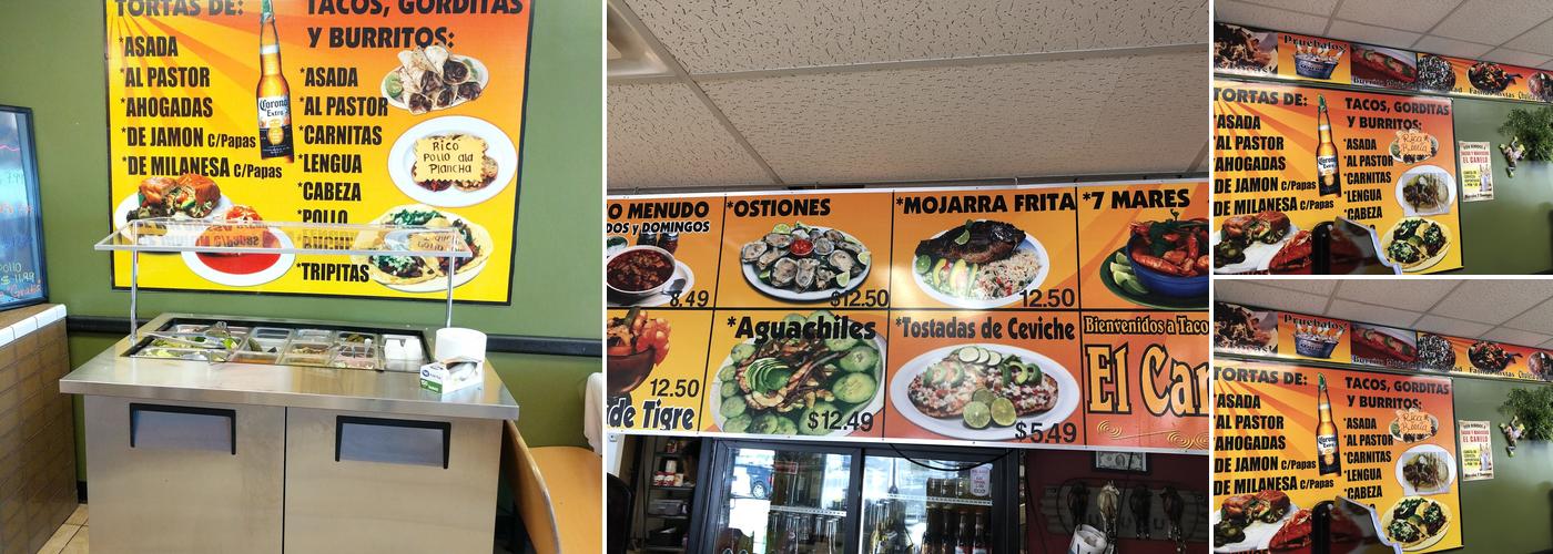 El Canelo Tacos y Mariscos Menu