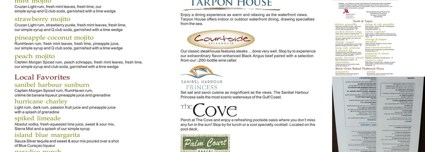 Charley's Cabana Bar Menu