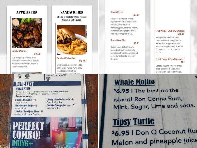 The Whale Menu