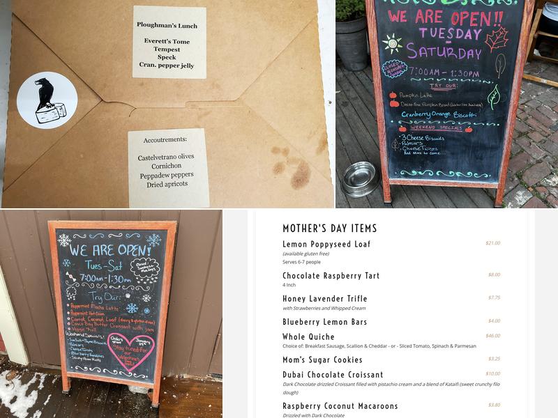 Boulangerie - A Proper Bakery Menu
