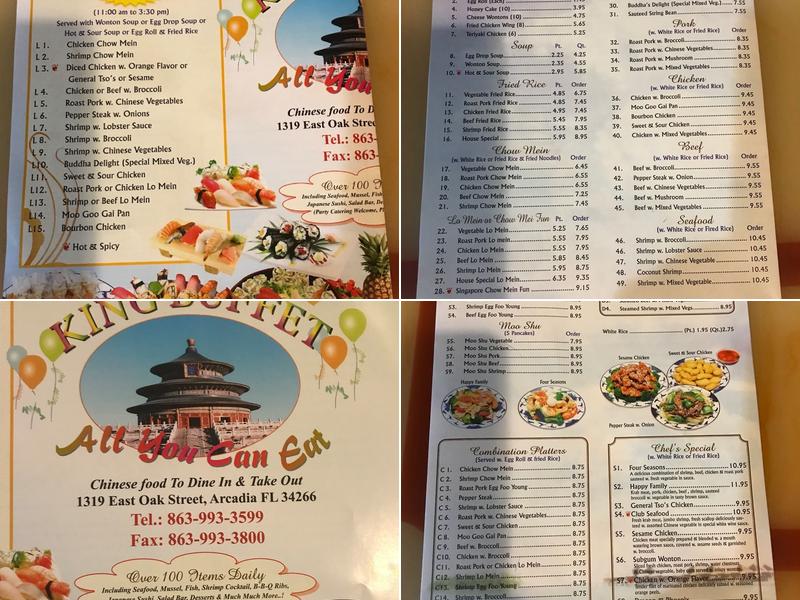 King Buffet Menu