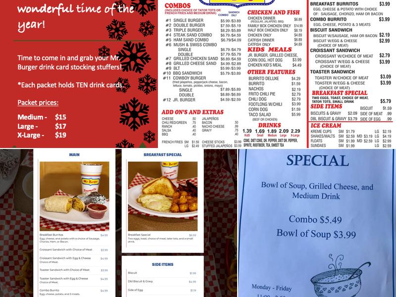 Mr. Burger Menu