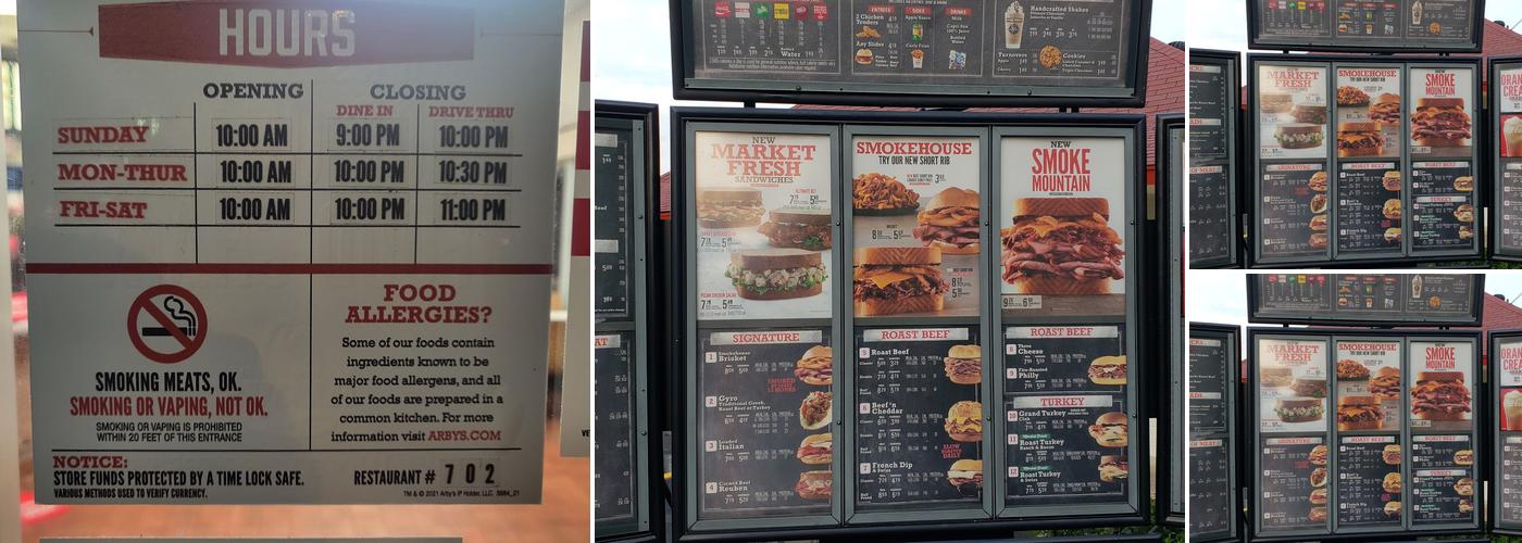 Arby's Menu