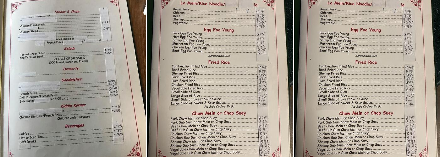 New Dragon Restaurant Menu