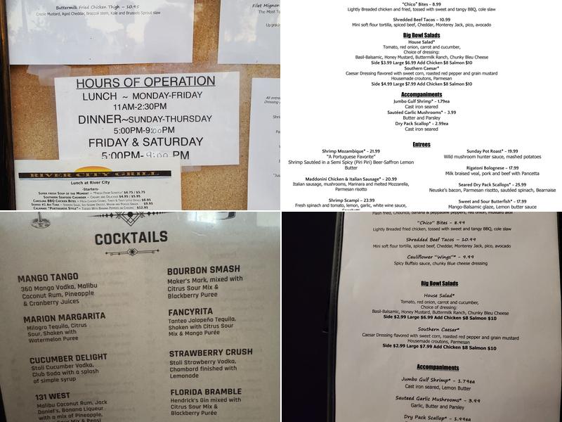 River City Grill Menu