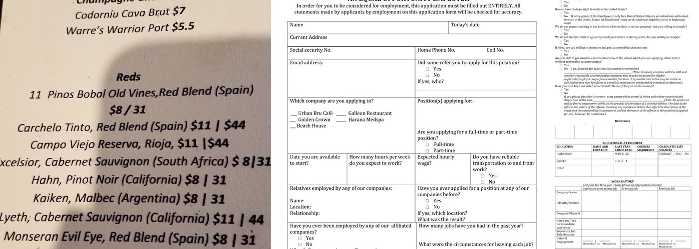 Urban Bru ️ - Kitchen Menu