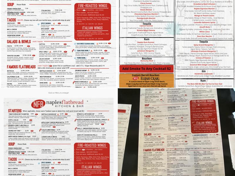 Naples Flatbread Kitchen & Bar Menu