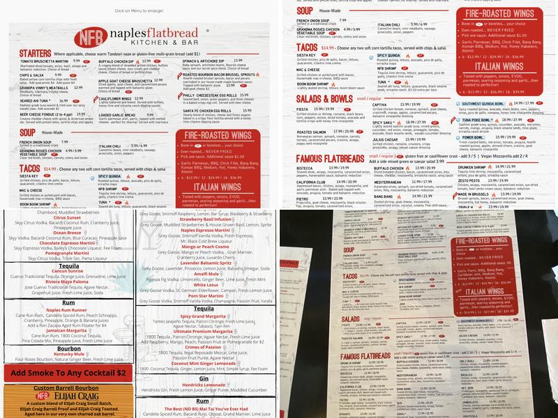 Naples Flatbread Kitchen & Bar Menu