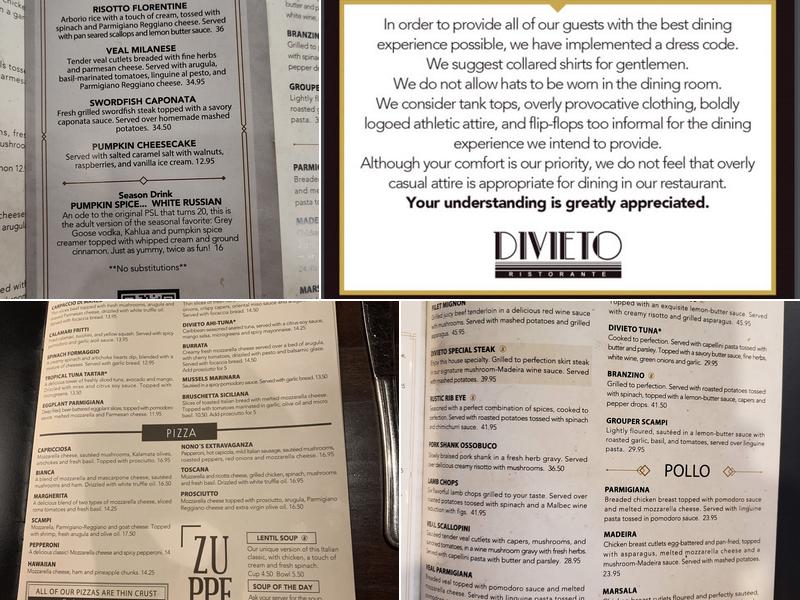 Divieto Ristorante - Estero Menu