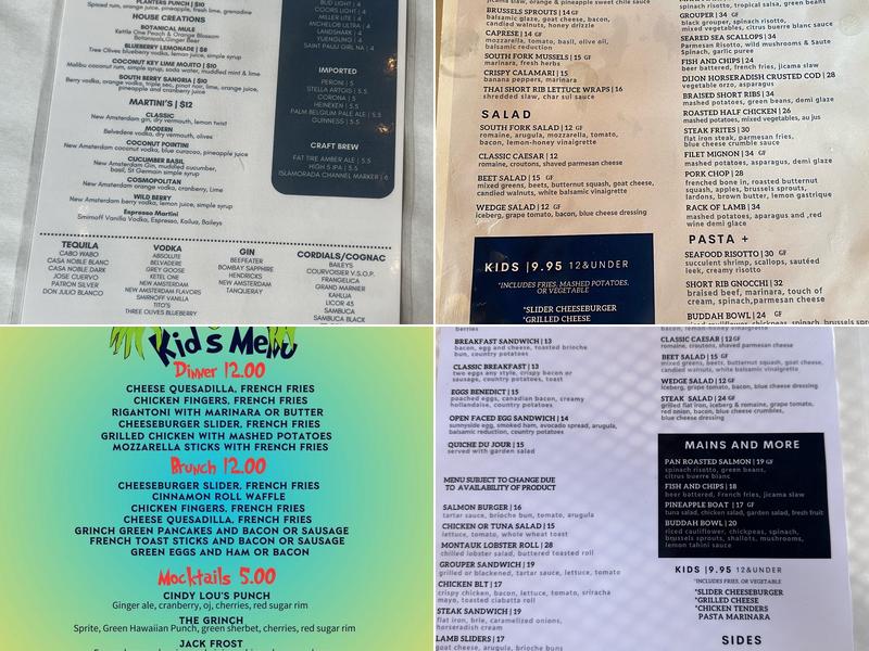 South Fork Grille Menu