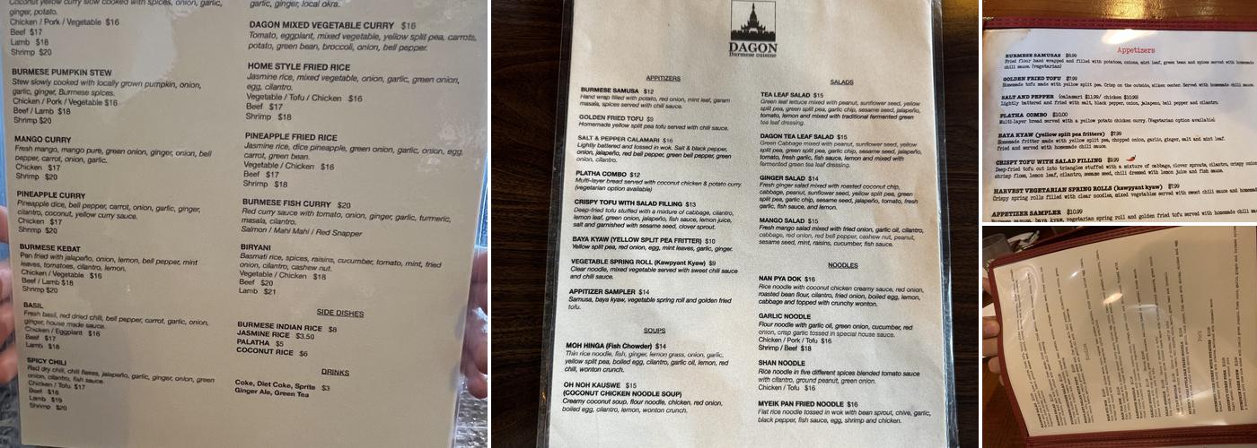 Dagon Menu
