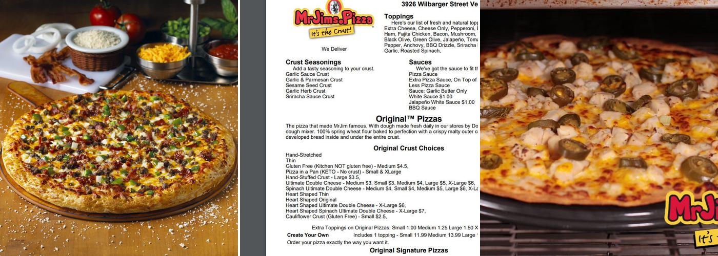 MrJims.Pizza Menu