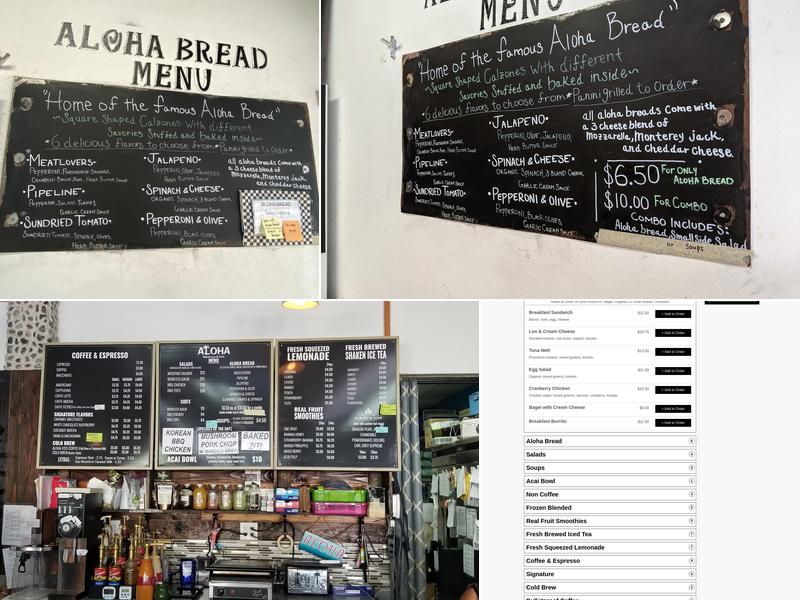 Aloha Bakehouse & Cafe Menu