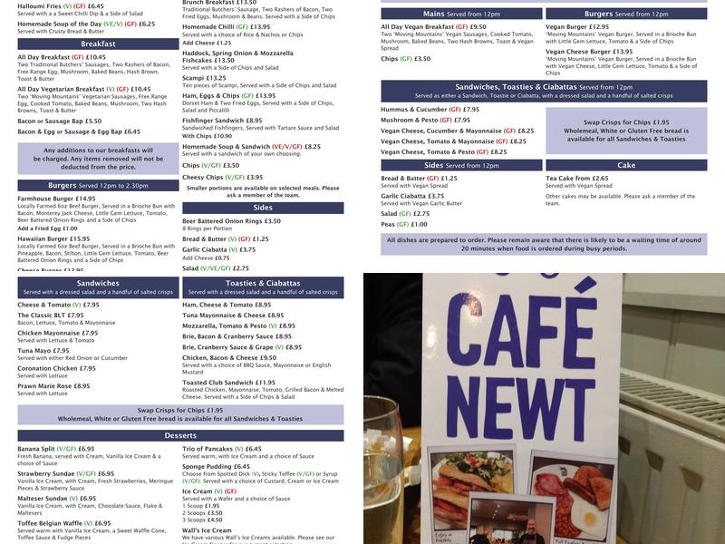 The Old Brewery Cafe and Kitchen Menu