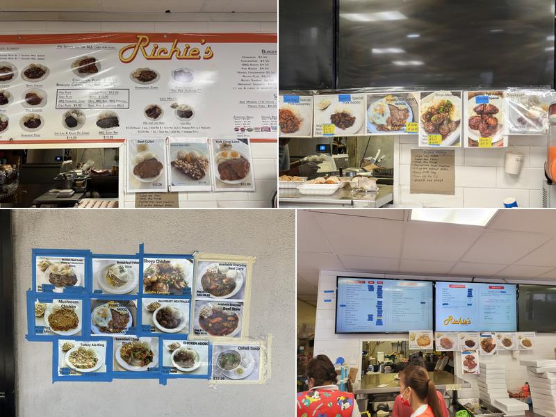 Richie's Drive Inn Menu