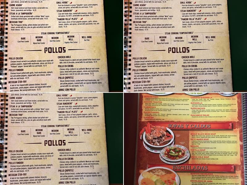 3 Margaritas Menu