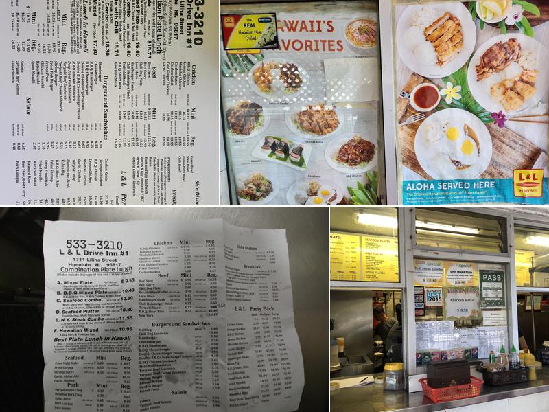 L&L Hawaiian Barbecue Menu