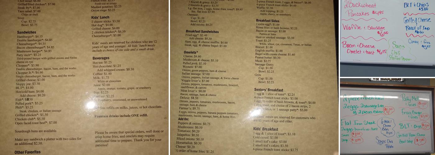 RustySpoon Menu