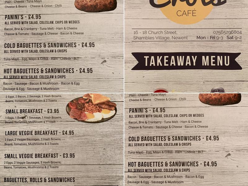 Erols Sandwich Bar Menu