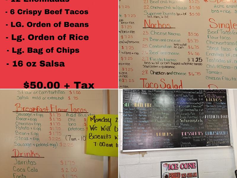 Pick-up-Taco Menu