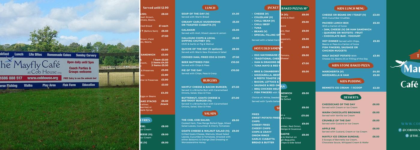 The Mayfly Cafe Menu
