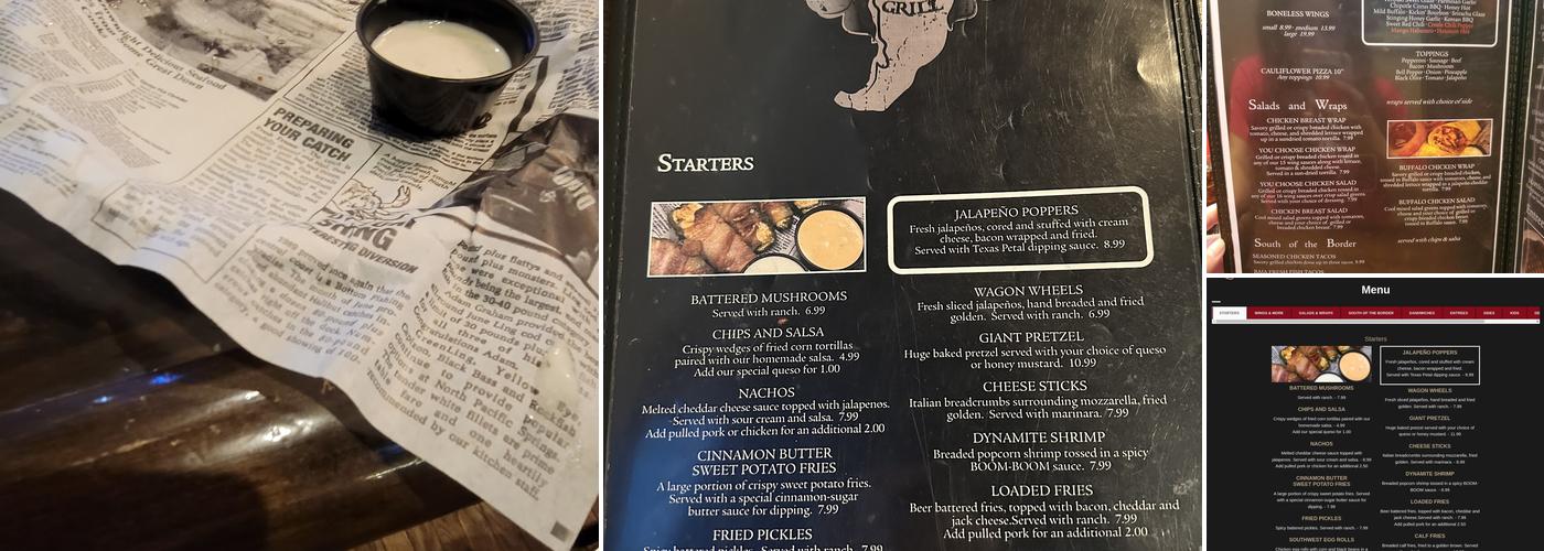 Longshots Grill Menu