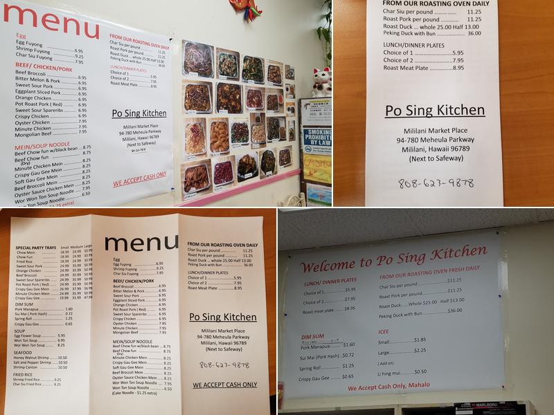 PO Sing Kitchen Menu
