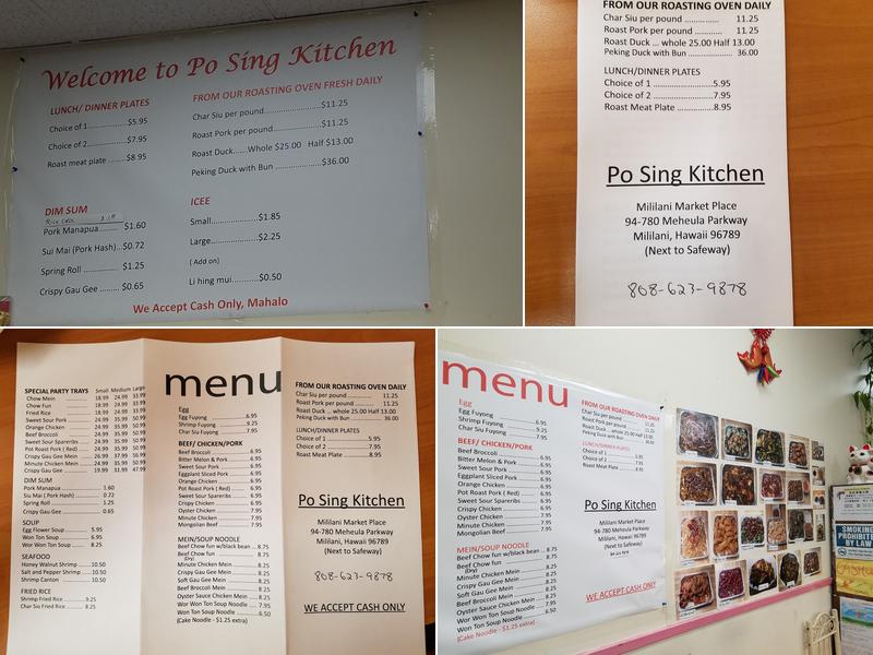 PO Sing Kitchen Menu