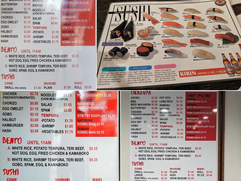 Kabuki Restaurant and Delicatessen Menu