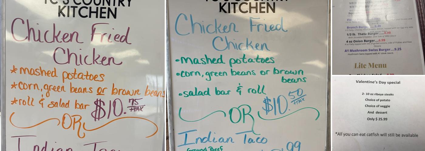 T C's Country Kitchen Menu