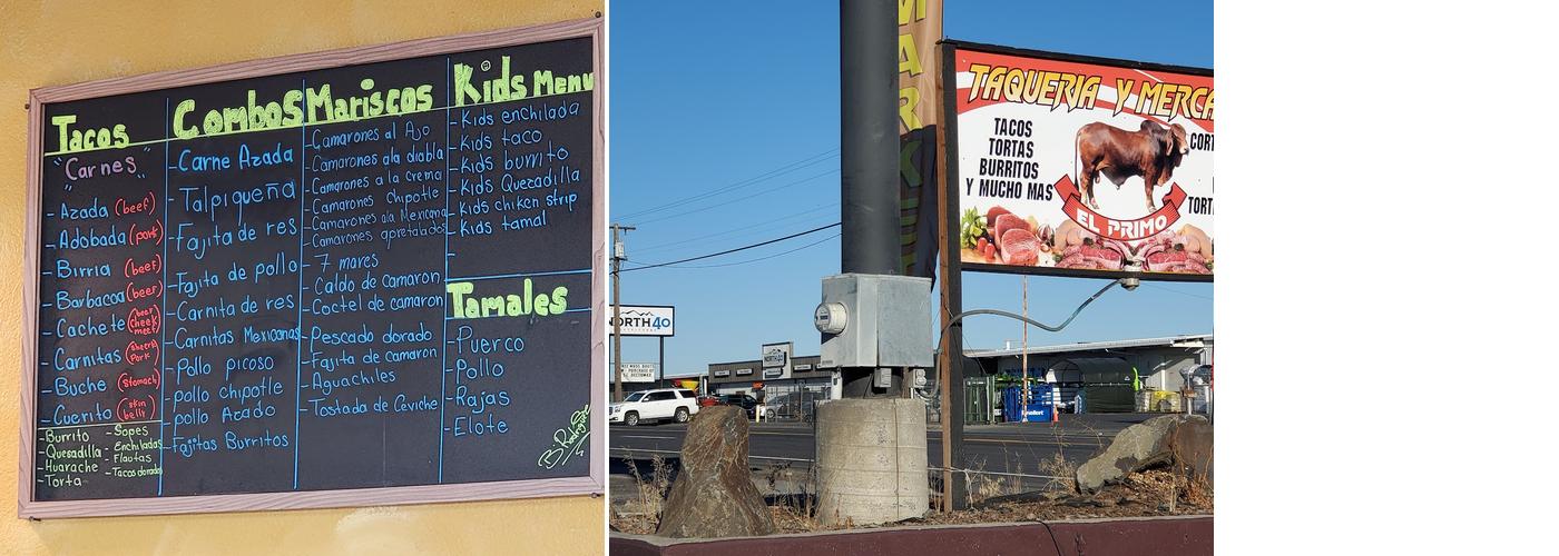 EL PRIMO Taqueria Carniceria Y Mercadito Menu