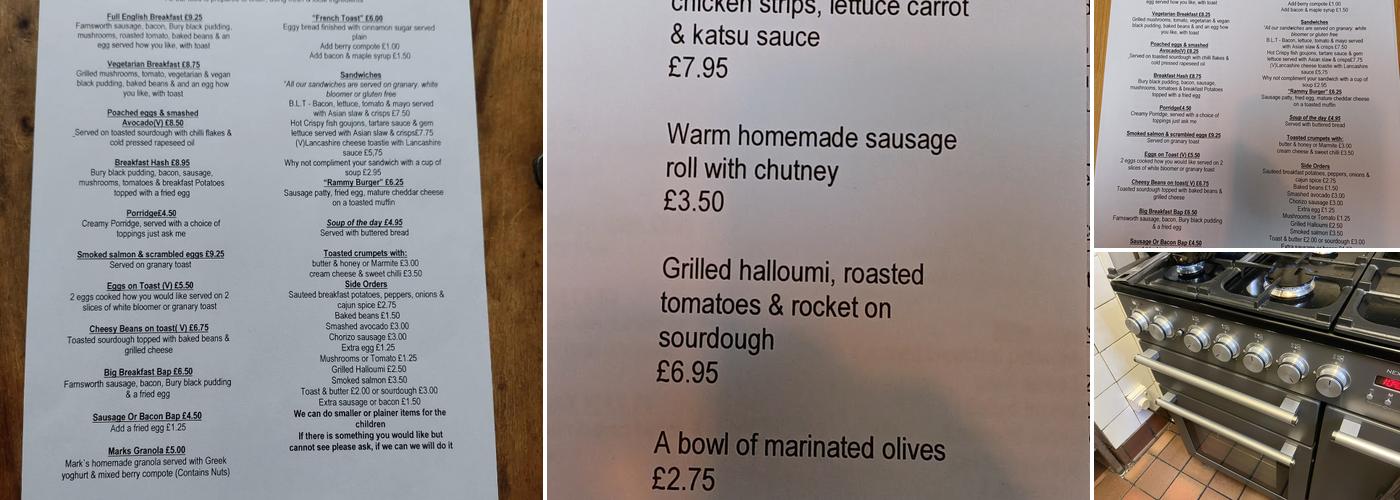 Room 54 Ramsbottom Menu