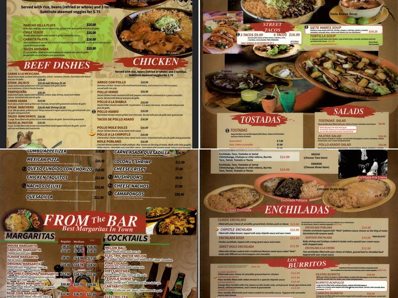 El Agave Mexican Restaurant Menu