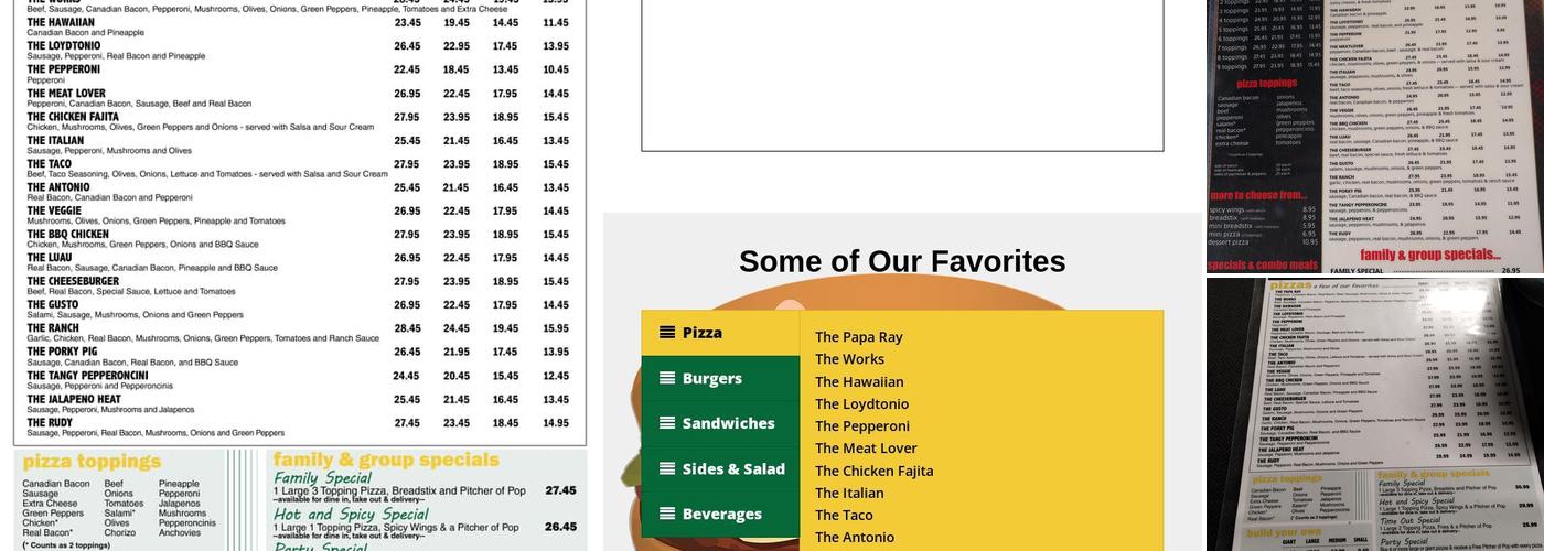 Timeout Pizza Menu