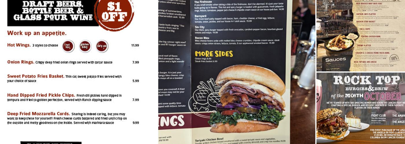 Rock Top Burgers & Brew Menu