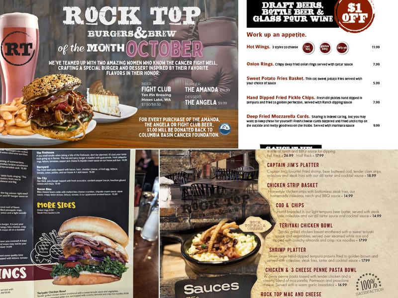 Rock Top Burgers & Brew Menu